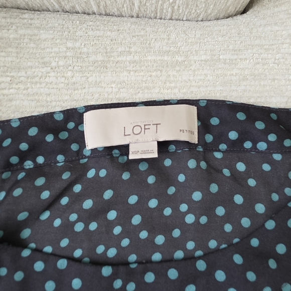 LOFT Polka Dot Women's Top Sheer - Picture 4 of 4
